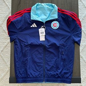 NWT Adidas Chicago Fire FC Reversible Anthem Jacket - Size Small